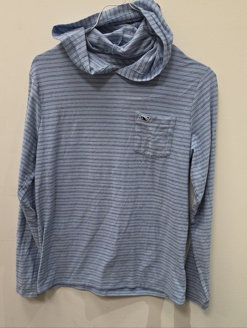 Vineyard Vines Light Blue Striped Turtleneck Sweater